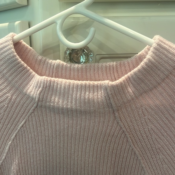 Free People Too Good Pink Moc Neck Ribbed Sweater - Picture 3 of 6